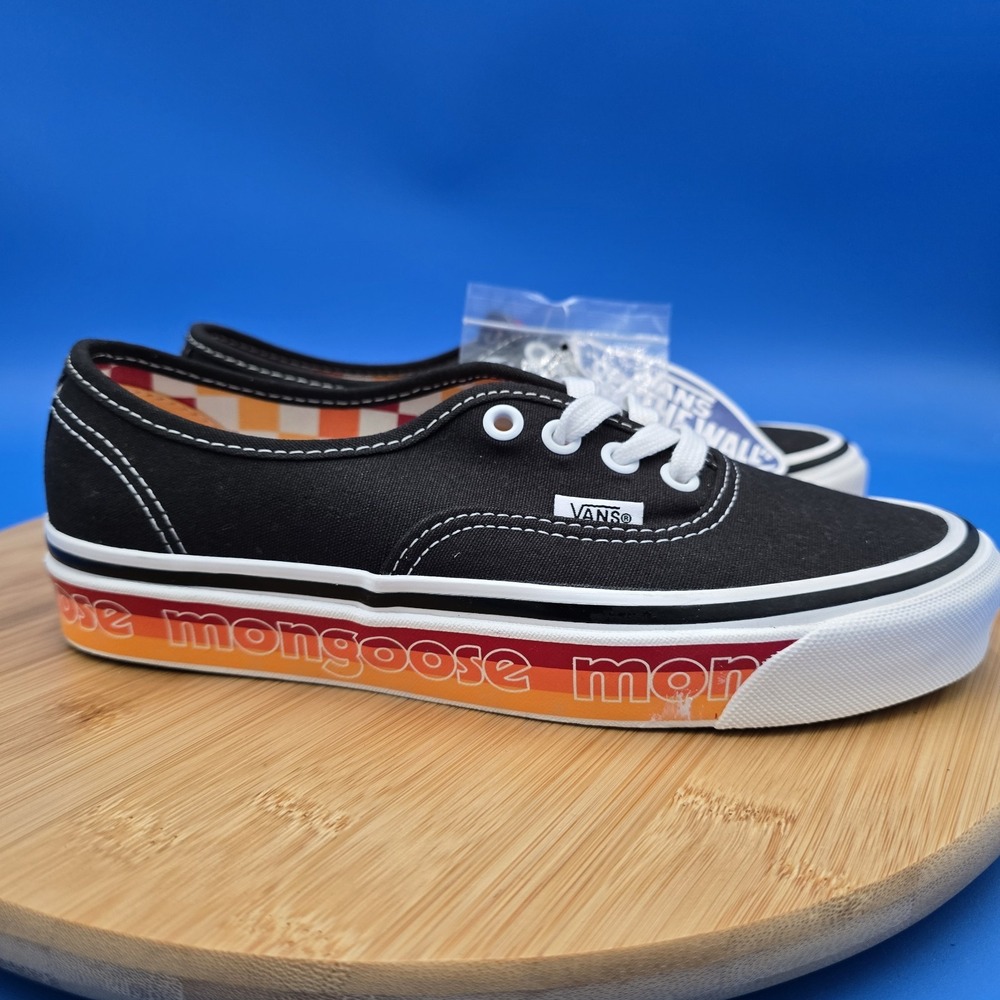 NEW Vans X Our Legends "Mongoose" Authentic 44 Dx Shoes Black-Orange Men 5.5 W 7
